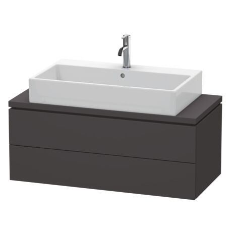 Console vanity unit wall-mounted, LC580908080 Graphite Super Matt, Decor