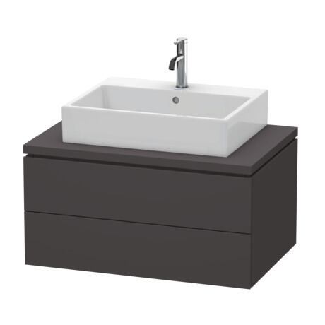 Console vanity unit wall-mounted, LC581708080 Graphite Super Matt, Decor