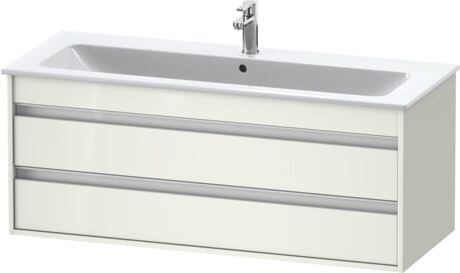 Vanity unit wall-mounted, KT643102222 White High Gloss, Decor