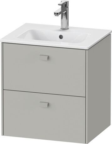 Vanity unit wall-mounted, BR432700707 Concrete grey Matt, Decor, Handle Concrete grey