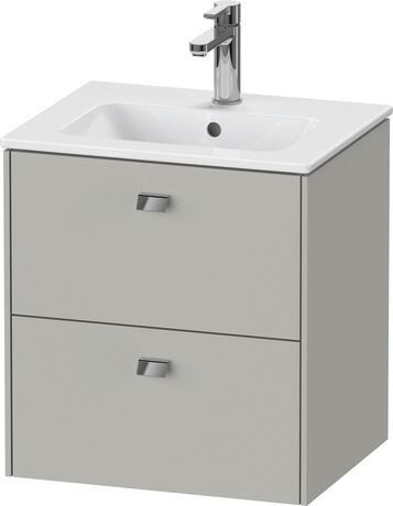 Vanity unit wall-mounted, BR432701007 Concrete grey Matt, Decor, Handle Chrome