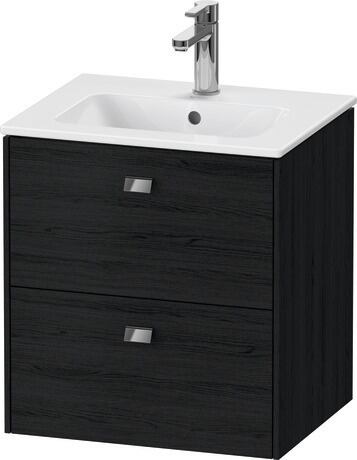 Vanity unit wall-mounted, BR432701016 Black oak Matt, Decor, Handle Chrome