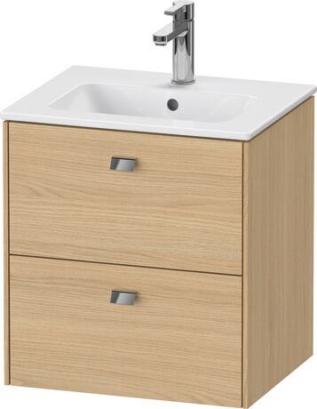 Vanity unit wall-mounted, BR432701030 Natural oak Matt, Decor, Handle Chrome