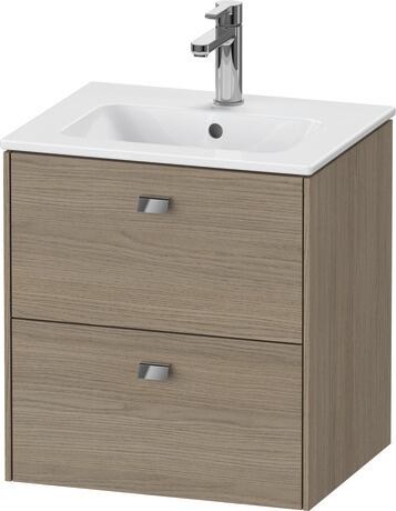 Vanity unit wall-mounted, BR432701035 Oak terra Matt, Decor, Handle Chrome