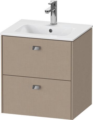 Vanity unit wall-mounted, BR432701075 Linen Matt, Decor, Handle Chrome