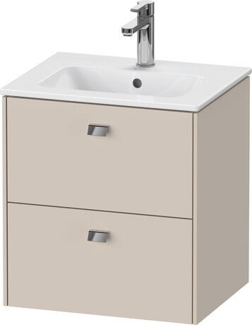 Vanity unit wall-mounted, BR432701091 taupe Matt, Decor, Handle Chrome