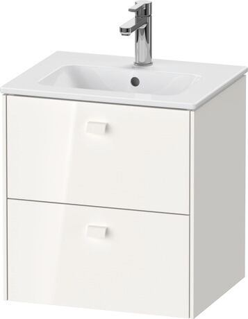 Vanity unit wall-mounted, BR432702222 White High Gloss, Decor, Handle White