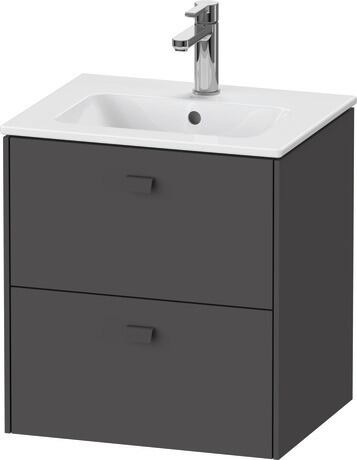 Vanity unit wall-mounted, BR432704949 Graphite Matt, Decor, Handle Graphite