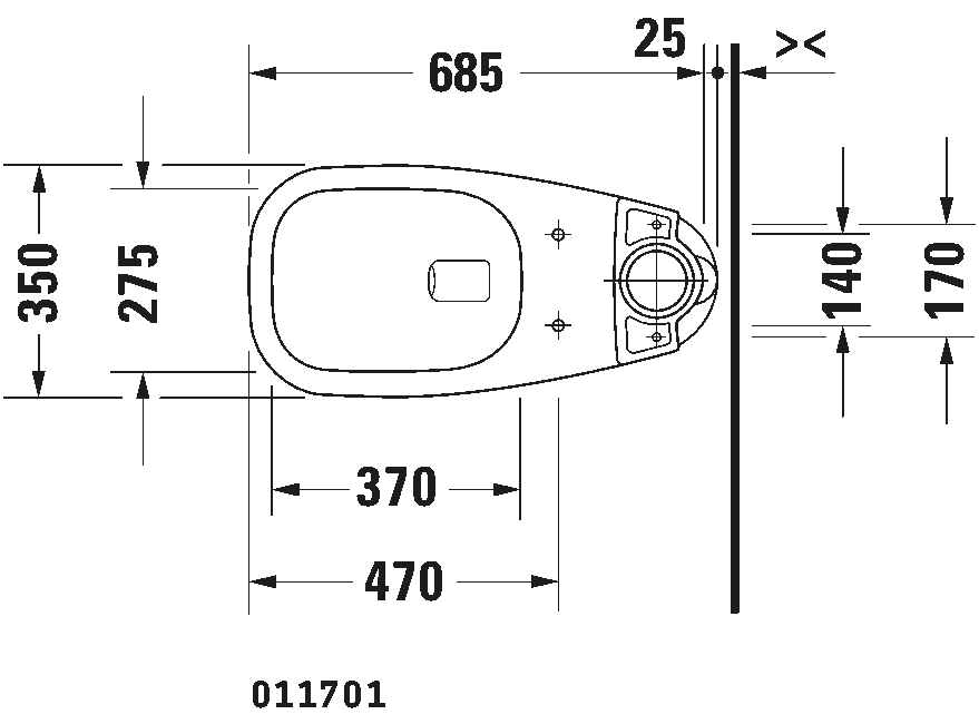 Two-piece toilet, 011701