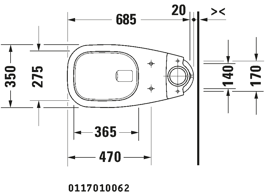 Two-piece toilet, 011701