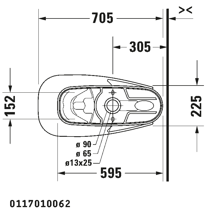 Two-piece toilet, 011701