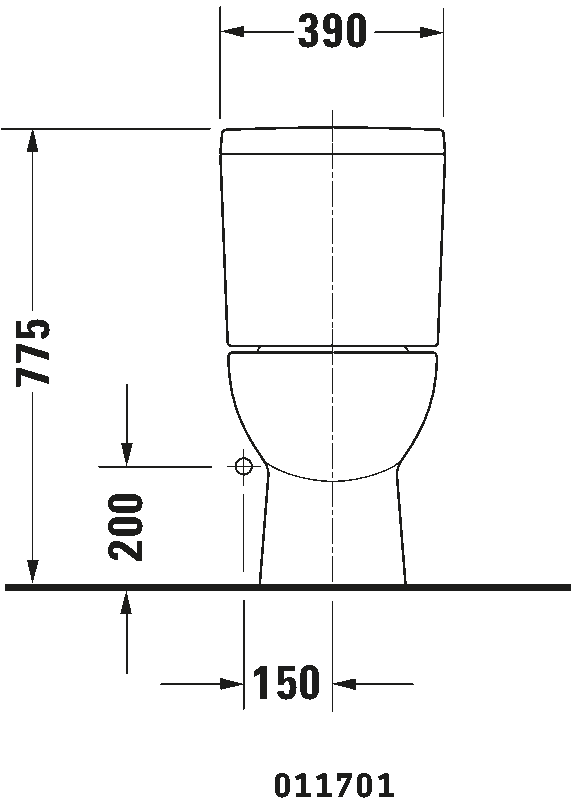 Two-piece toilet, 011701