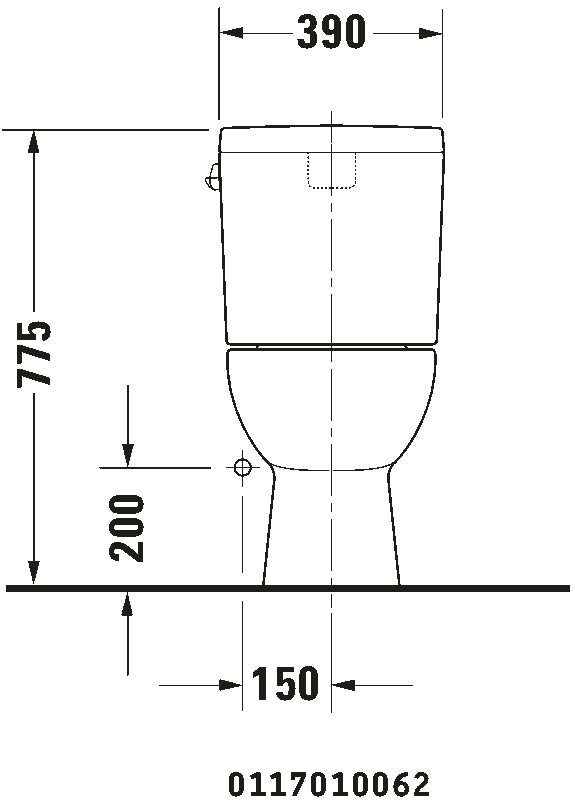 Two-piece toilet, 011701