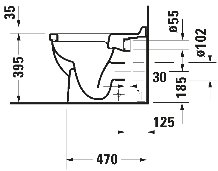 Floorstanding toilet, 012409