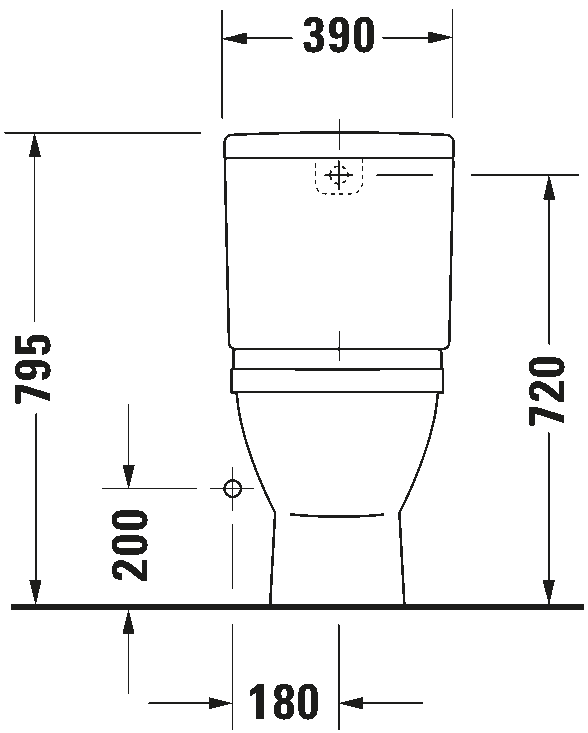 Toilet close-coupled, 012601