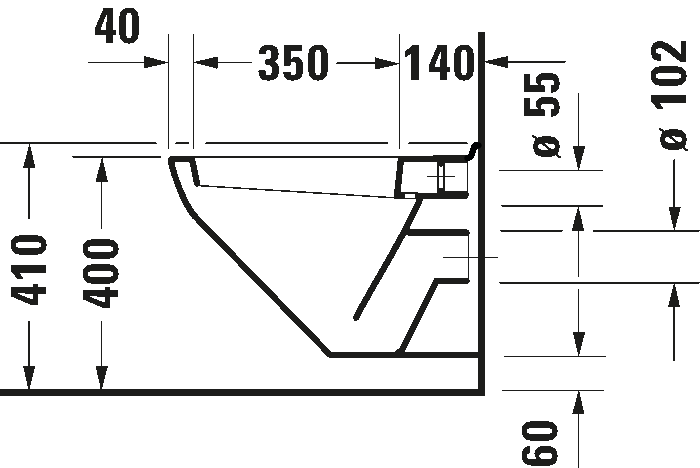 Wall-mounted toilet Hornberg, 019209