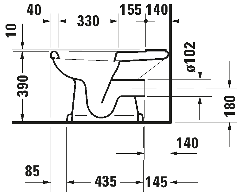 Toilet close-coupled, 022709