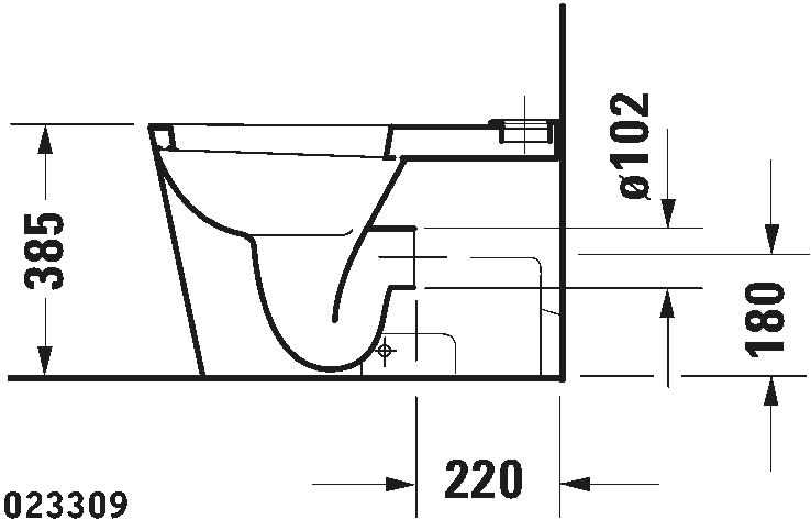 Toilet close-coupled, 023309