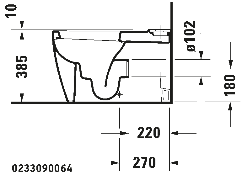 Toilet close-coupled, 023309