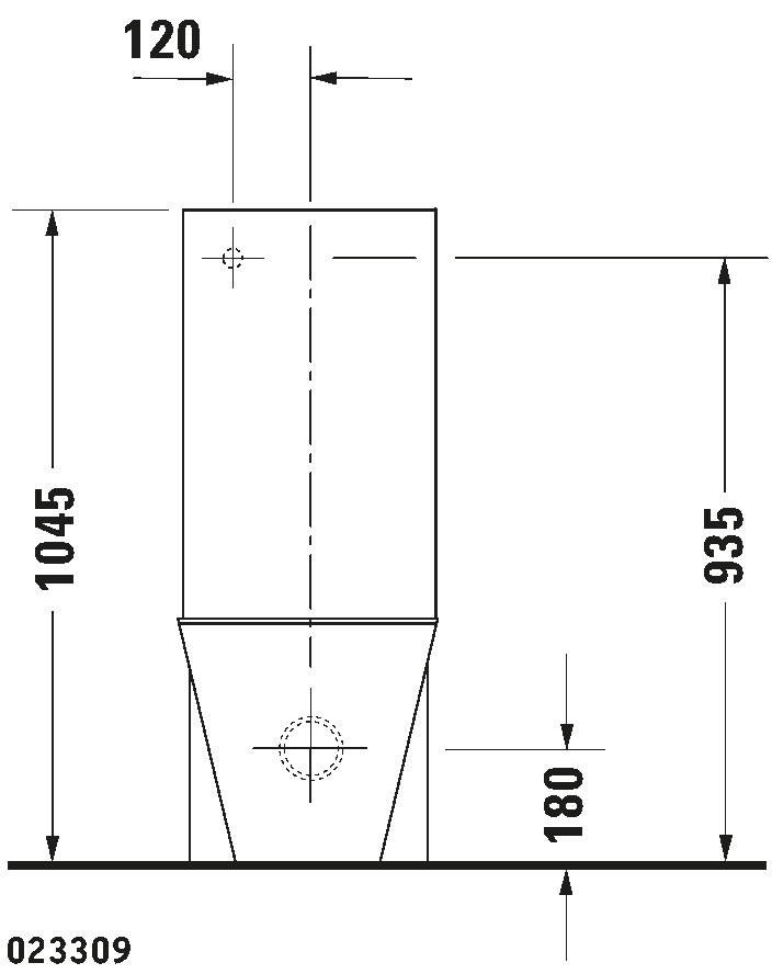 Toilet close-coupled, 023309