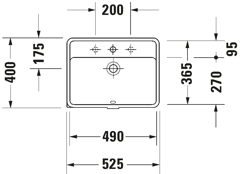 Built-in basin, 030249