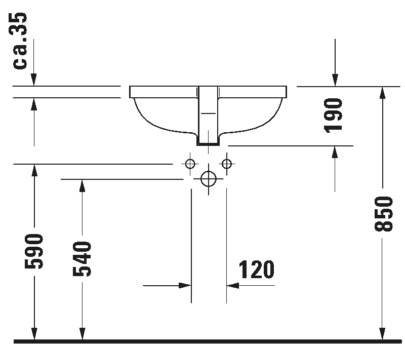 Built-in basin, 030249