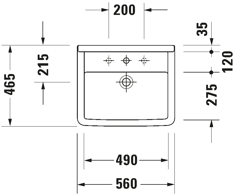 Built-in basin, 030256