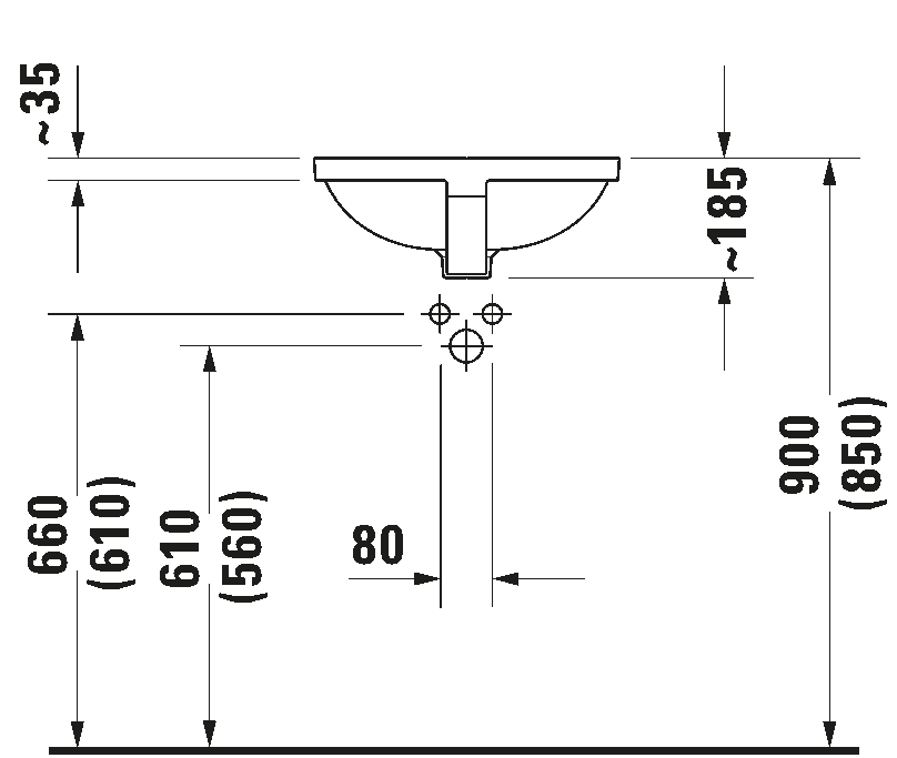 Built-in basin, 030543