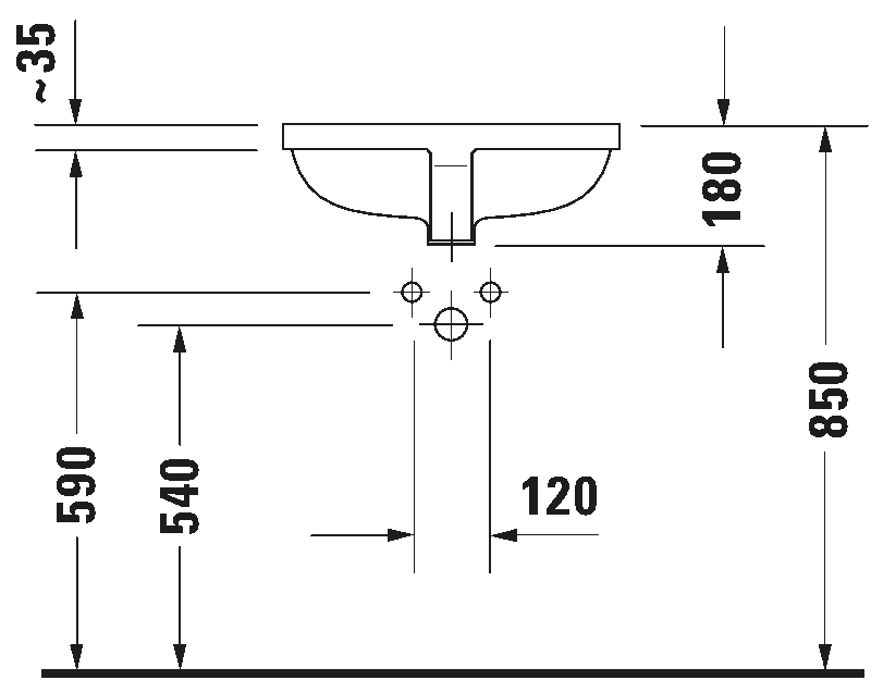 Built-in basin, 030549