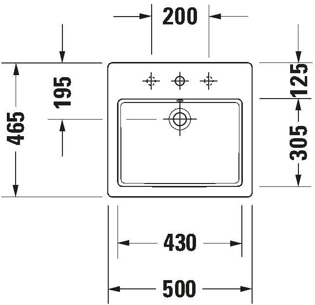 Built-in basin, 031550