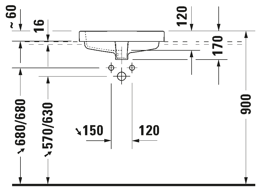 Built-in basin, 031550