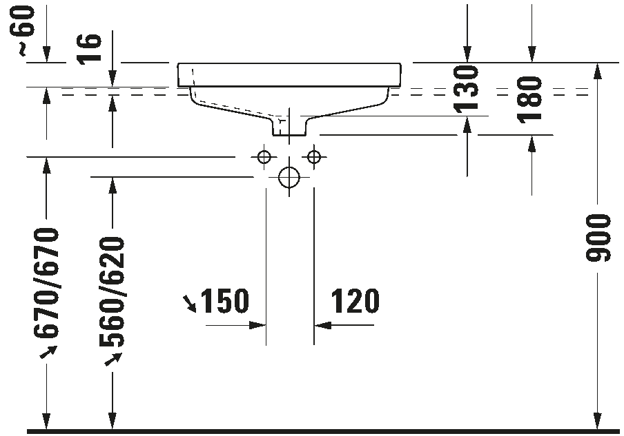 Built-in basin, 031555