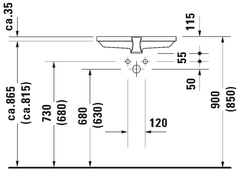 Built-in basin, 031653