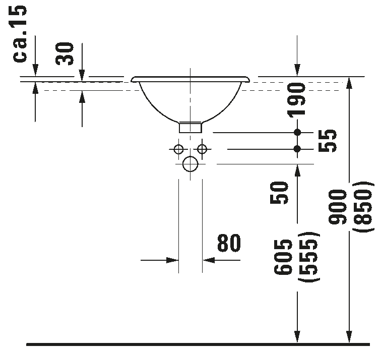 Built-in basin, 031840