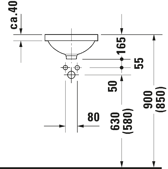 Built-in basin, 031932