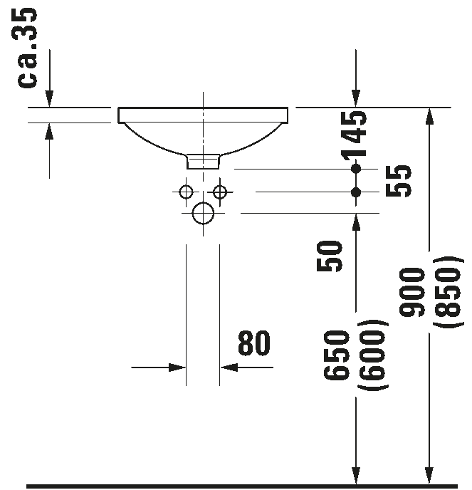 Built-in basin, 031937