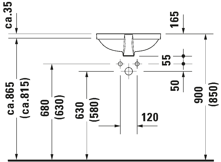 Built-in basin, 033643