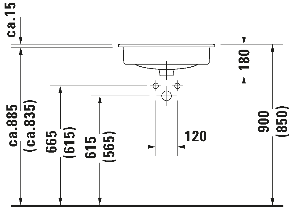 Built-in basin, 033754