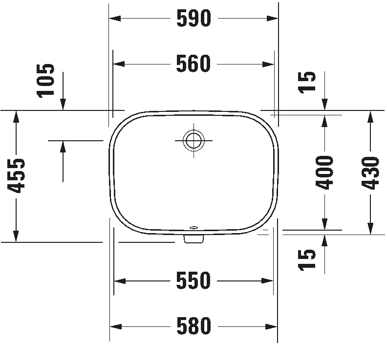 Built-in basin, 033856