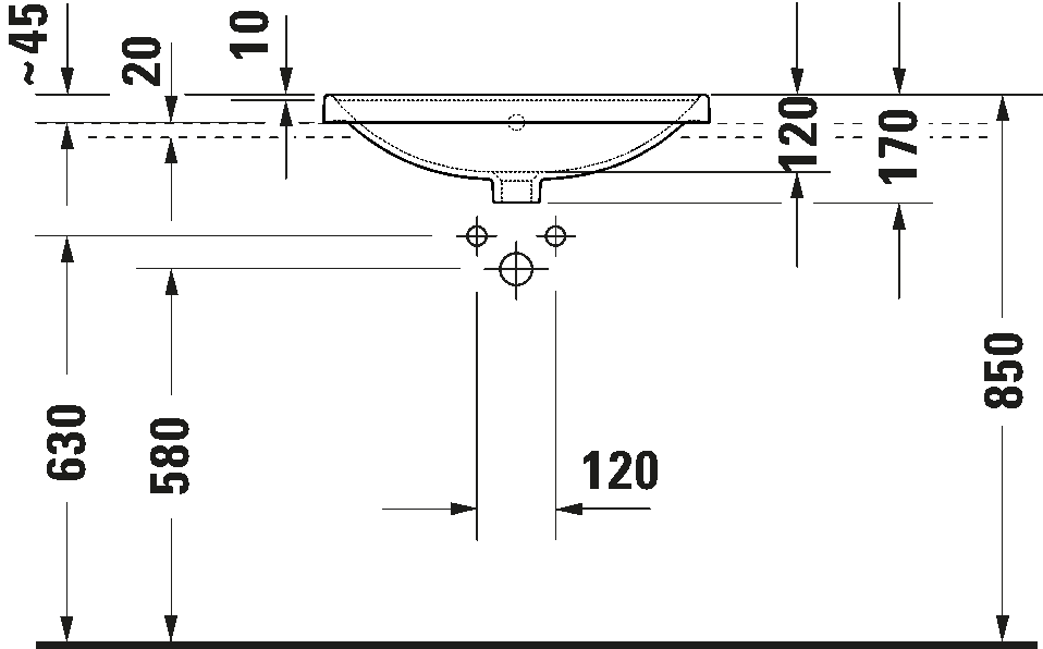 Built-in basin, 035760