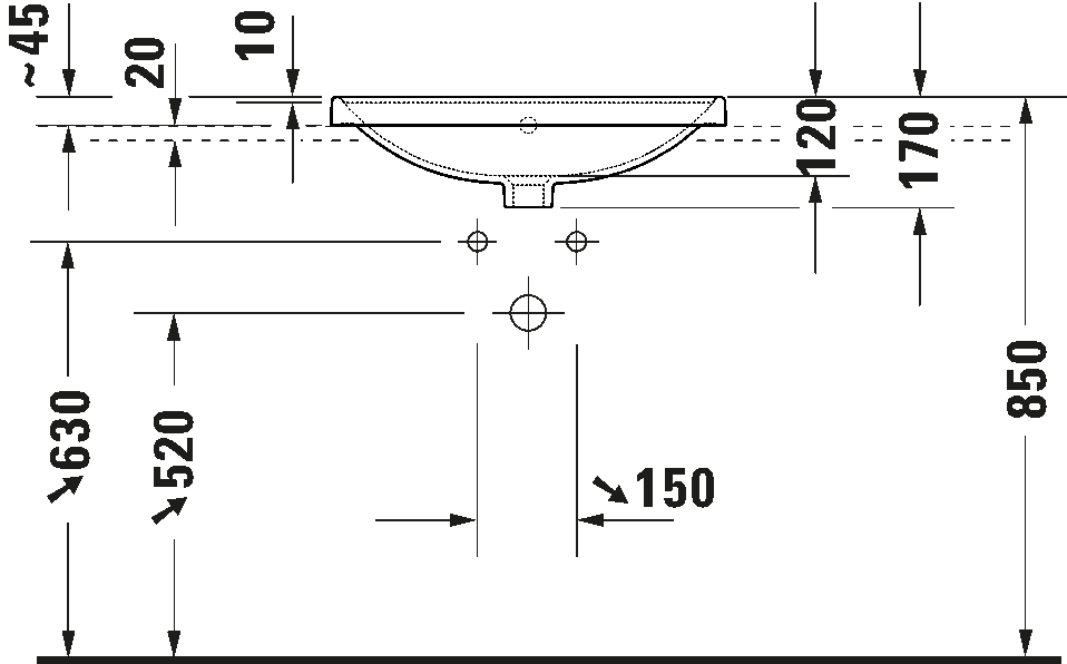 Built-in basin, 035760