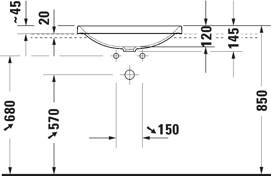 Built-in basin, 035860