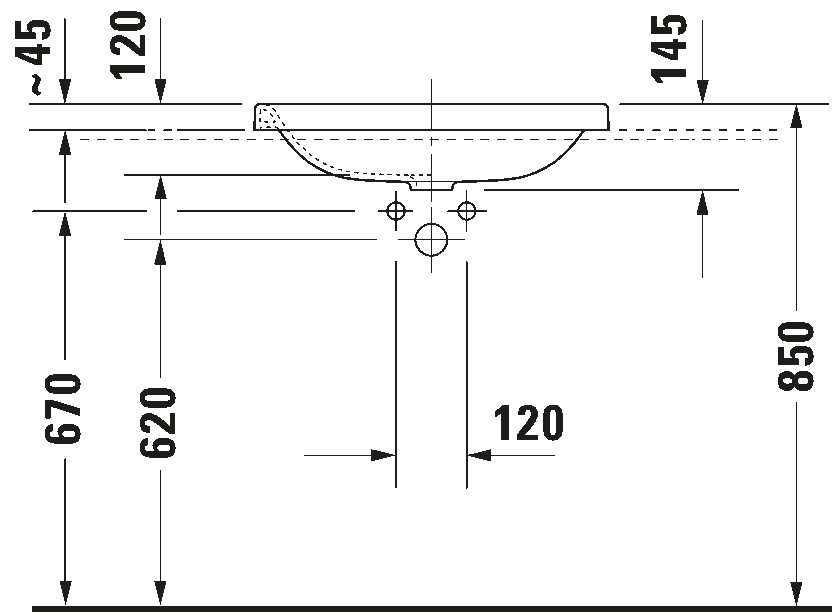 Built-in basin, 037260