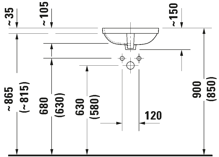 Built-in basin, 037337