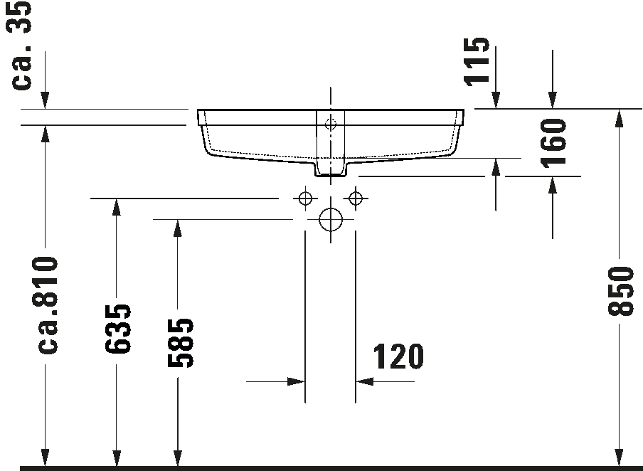 Built-in basin, 038460