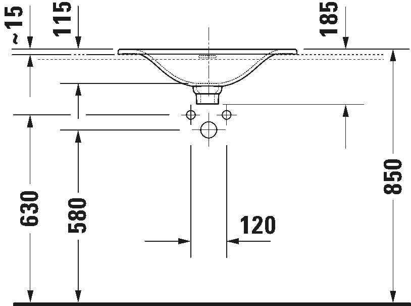 Built-in basin, 038560