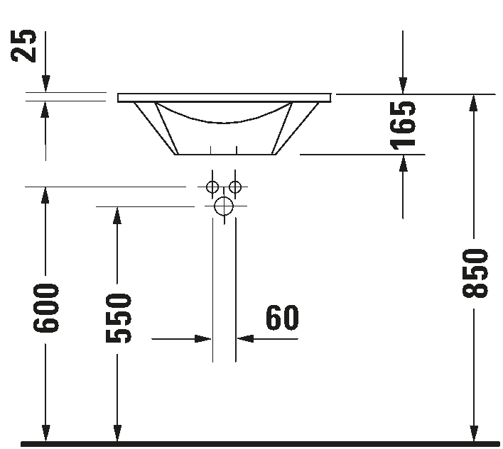 Built-in basin, 040658