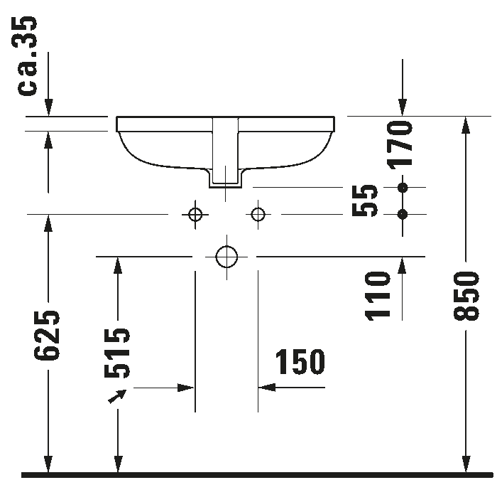 Built-in basin, 045748