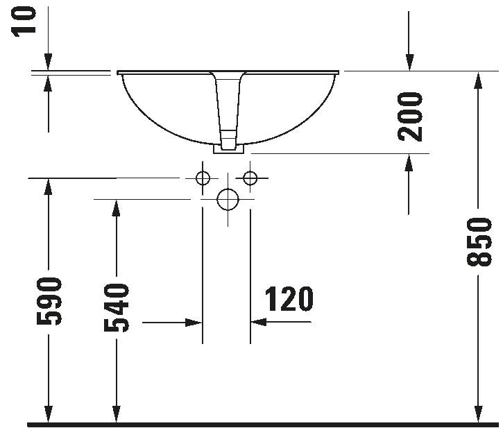 Built-in basin Santosa, 046651