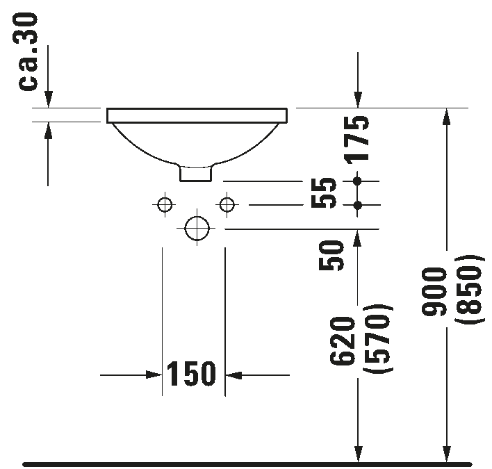 Built-in basin, 046840